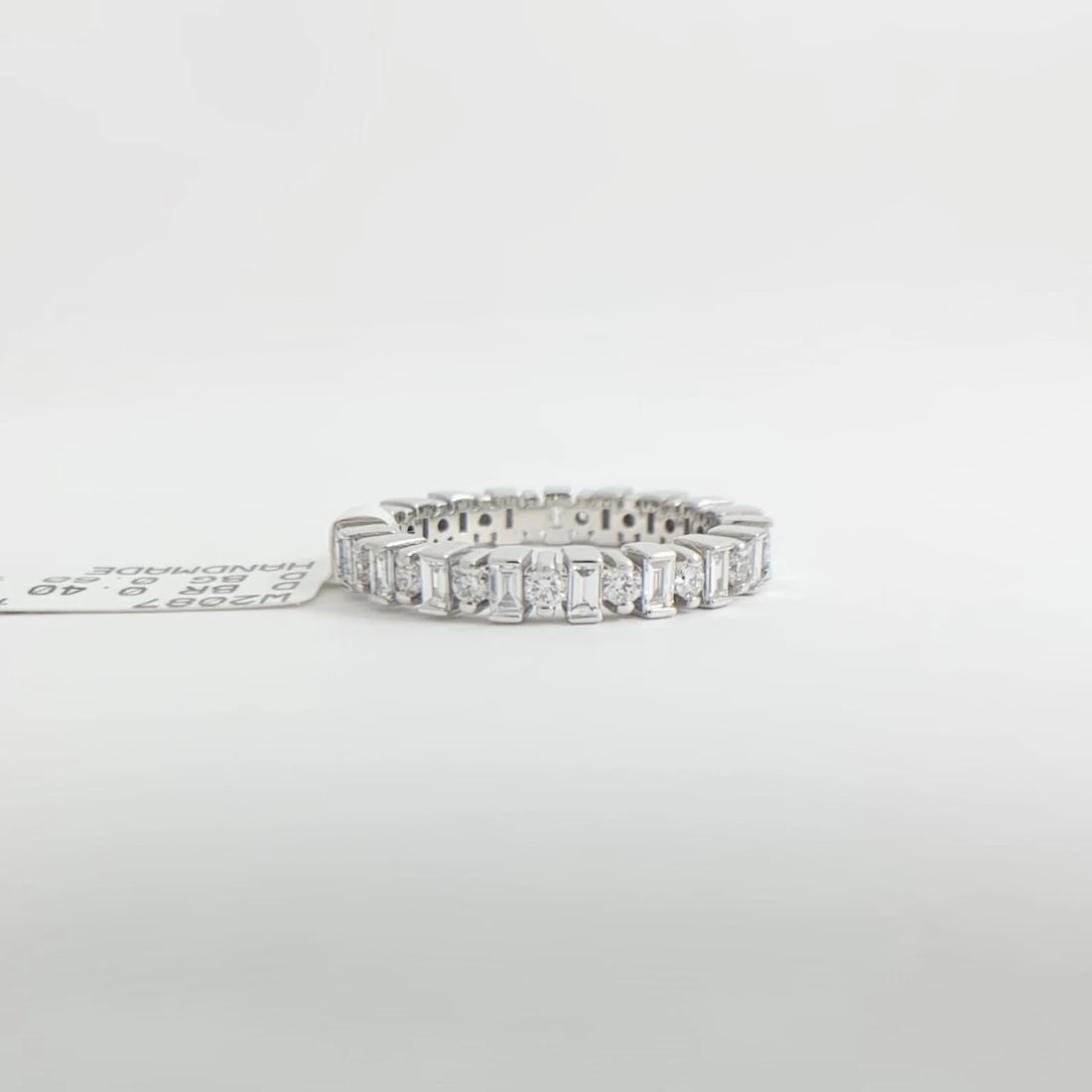 Multishape Diamond Eternity Ring Wedding Band 14K White Gold, Size 5.5, 1.00 CTW - 7