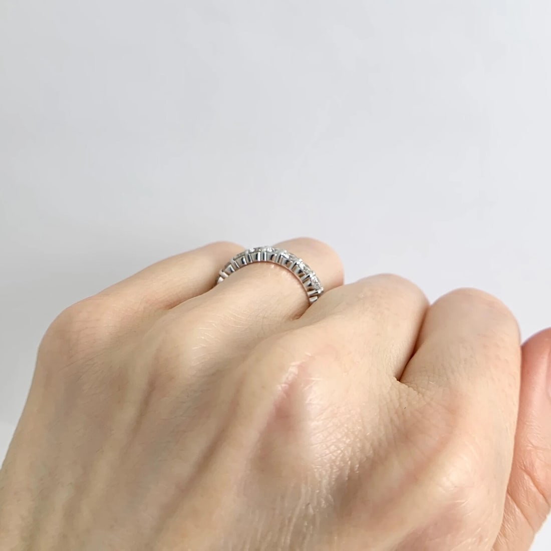 Round Diamond Eternity Ring Wedding Band 14K White Gold, Size 6.5, 2.53 CTW - 7