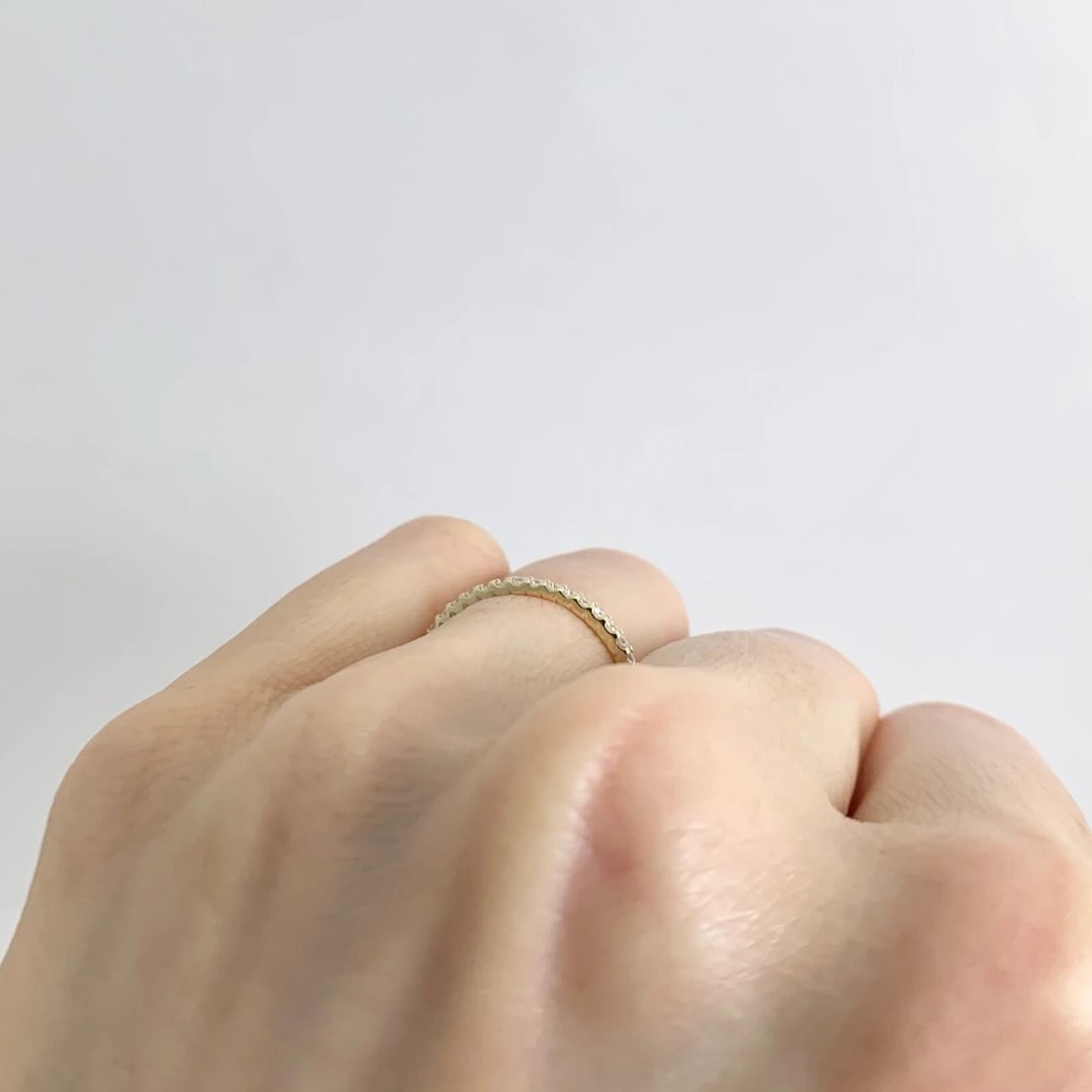 Thin Round Diamond Eternity Ring Wedding Band 14K Yellow Gold Size 6.25, .45 CTW - 7