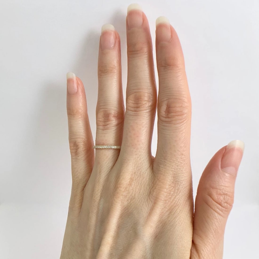 Thin Round Diamond Eternity Ring Wedding Band 14K Yellow Gold Size 6.75, .42 CTW - 5