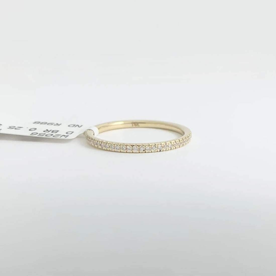 Thin Round Diamond Eternity Ring Wedding Band 14K Yellow Gold Size 6.75, .42 CTW - 9