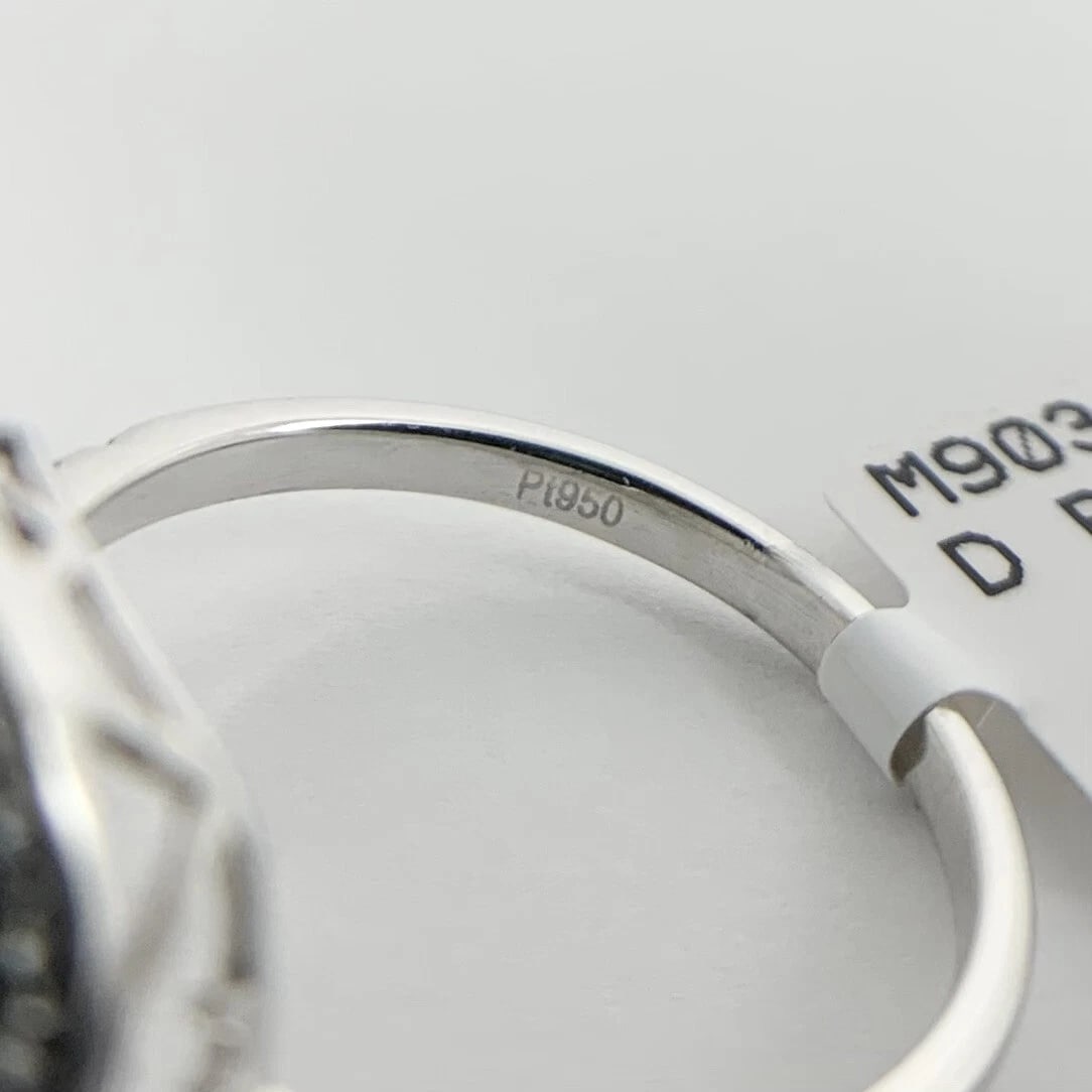 Double Cushion Halo Diamond Engagement Ring Setting Mounting Platinum .55 CTW - 13