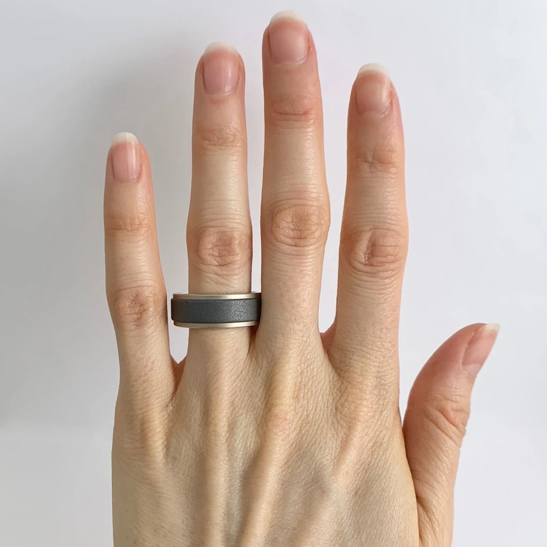 Men's Sandblasted Tungsten Wedding Band Ring 18K Yellow Gold, Size 10, 8 mm - 4