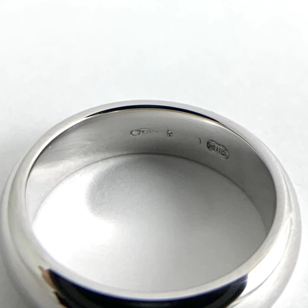 Plain Polished Wedding Band Ring 18K White Gold, Size 5.25, 4.8 mm, 6.49 Grams - 7