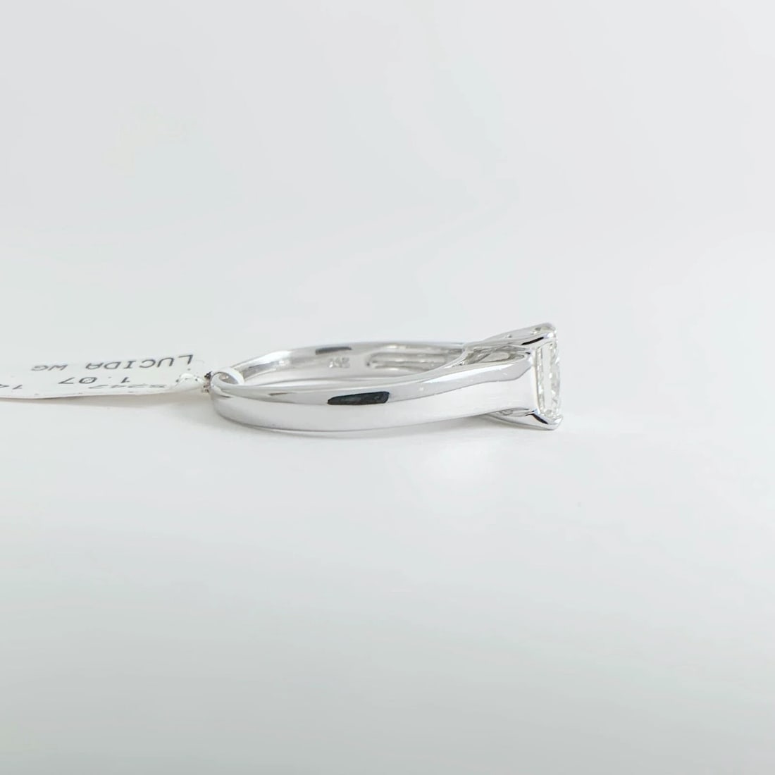 GIA Lucida Princess Solitaire Diamond Engagement Ring 14K White Gold 1.07 CT - 9