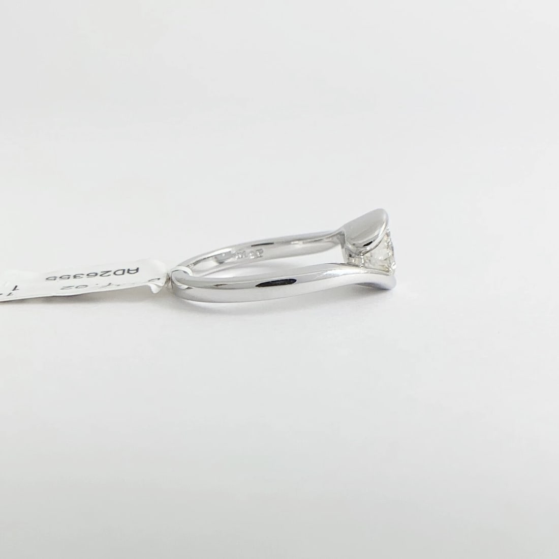 Twist Wrap Bezel Round Solitaire Diamond Engagement Ring 14K White Gold 1.02 CT - 8