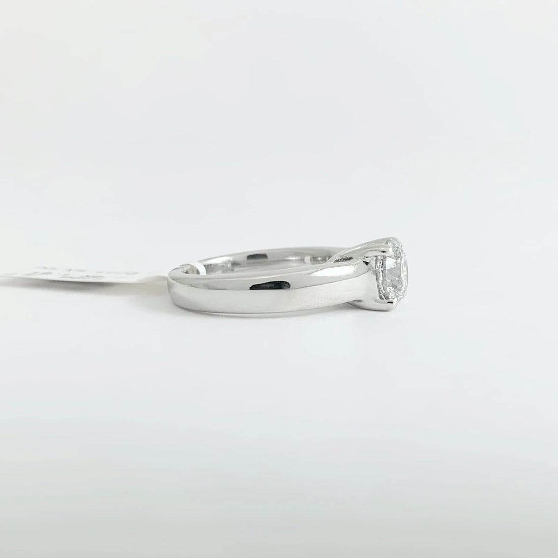 Round Lucida Solitaire Diamond Engagement Ring Platinum 1.51 CT - 9