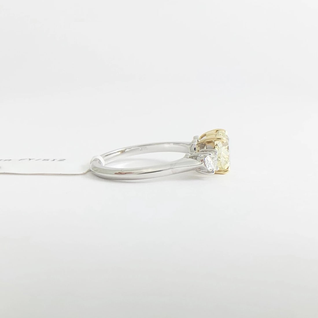 GIA 3-Stone Yellow Heart Diamond Engagement Ring 18K White Gold 1.91 CTW - 8