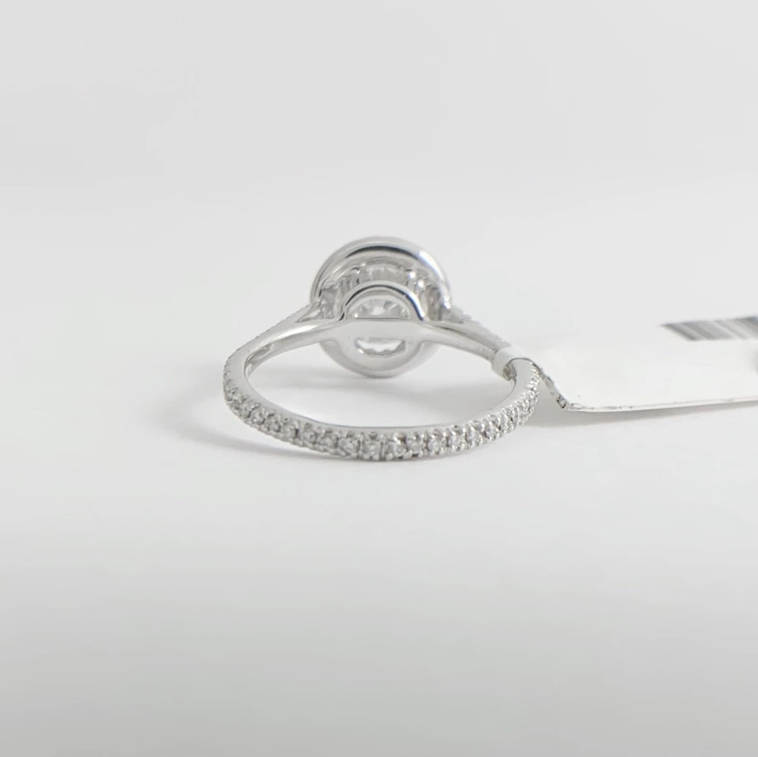 Round Diamond Halo Cathedral Eternity Engagement Ring 14K White Gold 1.40 CTW - 10