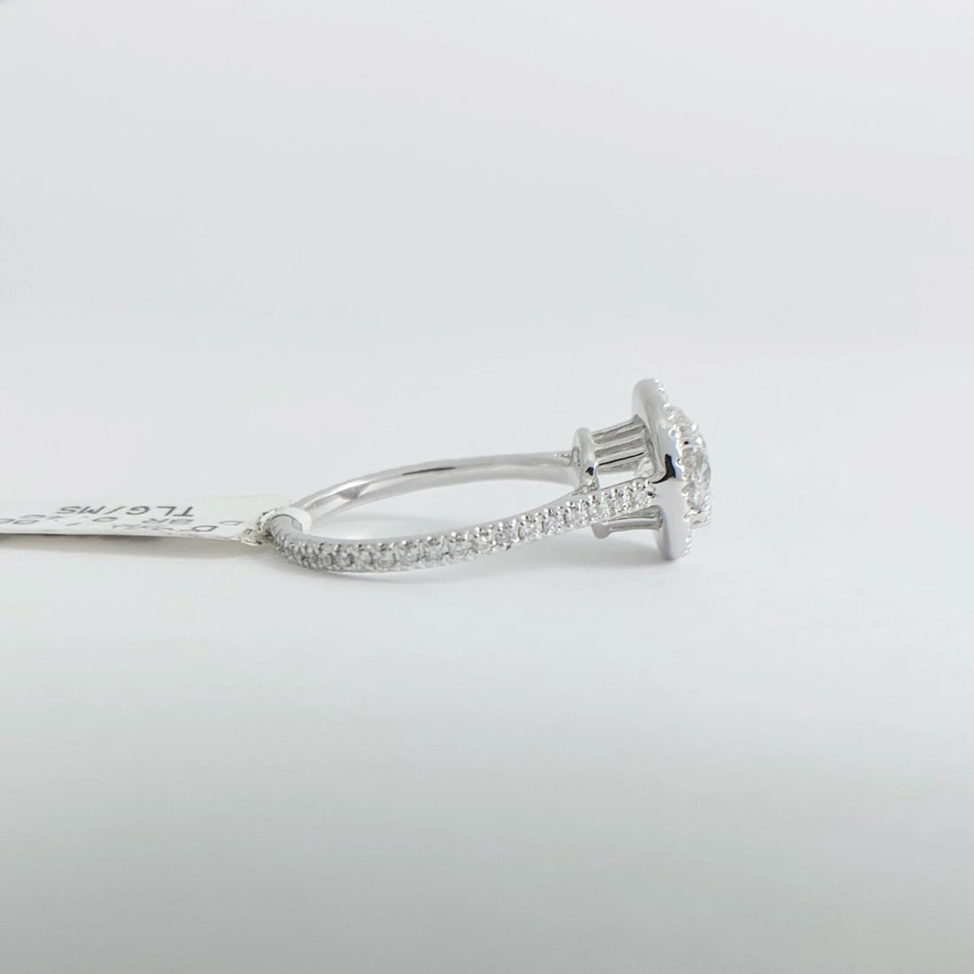 Round Diamond Halo Cathedral Eternity Engagement Ring 14K White Gold 1.40 CTW - 9