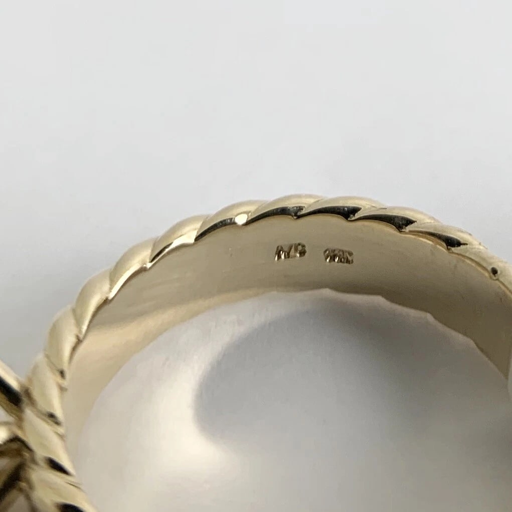 Round Diamond Double Rope Solitaire Engagement Ring 14K Yellow Gold .80 CT - 12