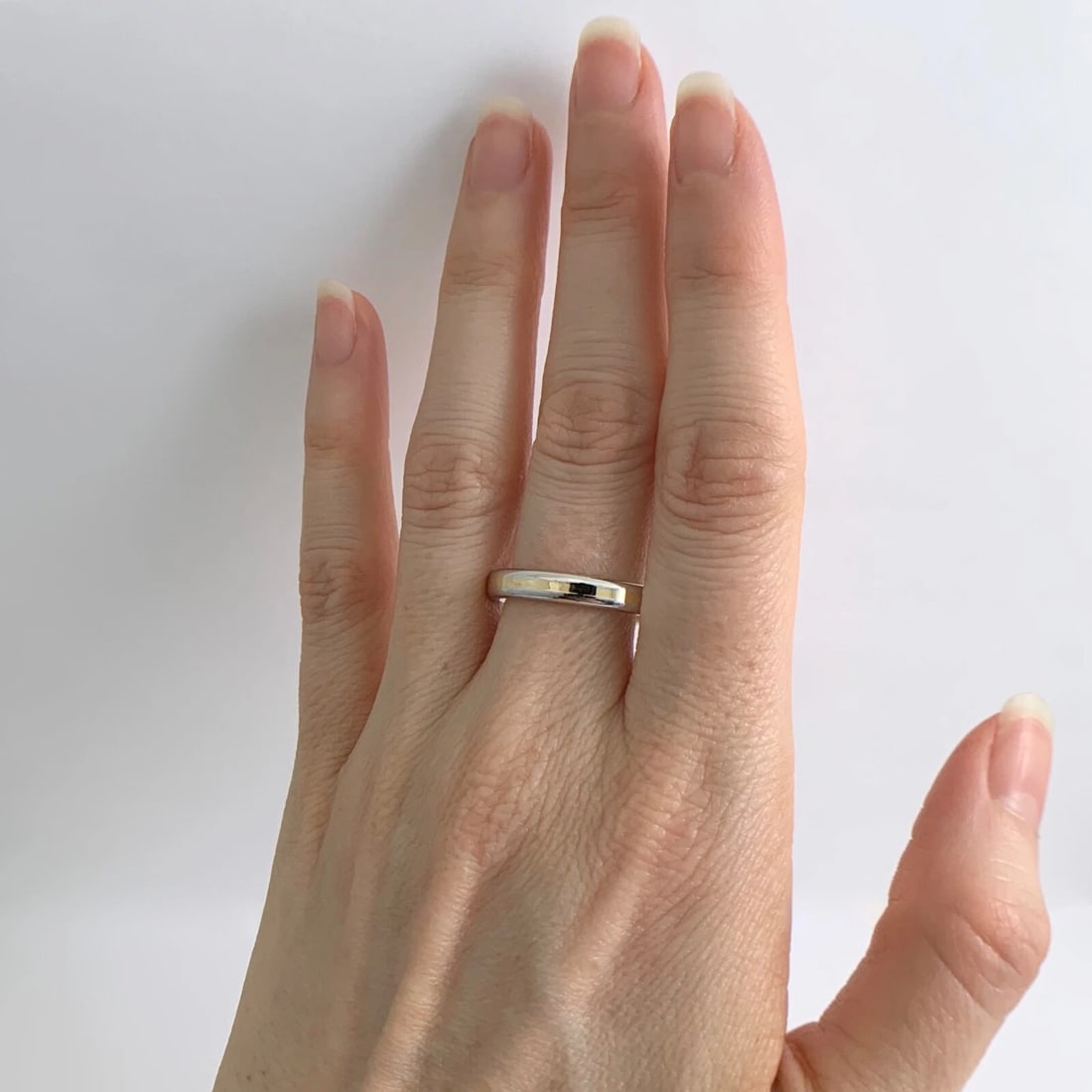 Men's Plain Two-Tone Wedding Band Ring Platinum 18K Yellow Gold, 3.5 mm, 9.63 Gr - 5