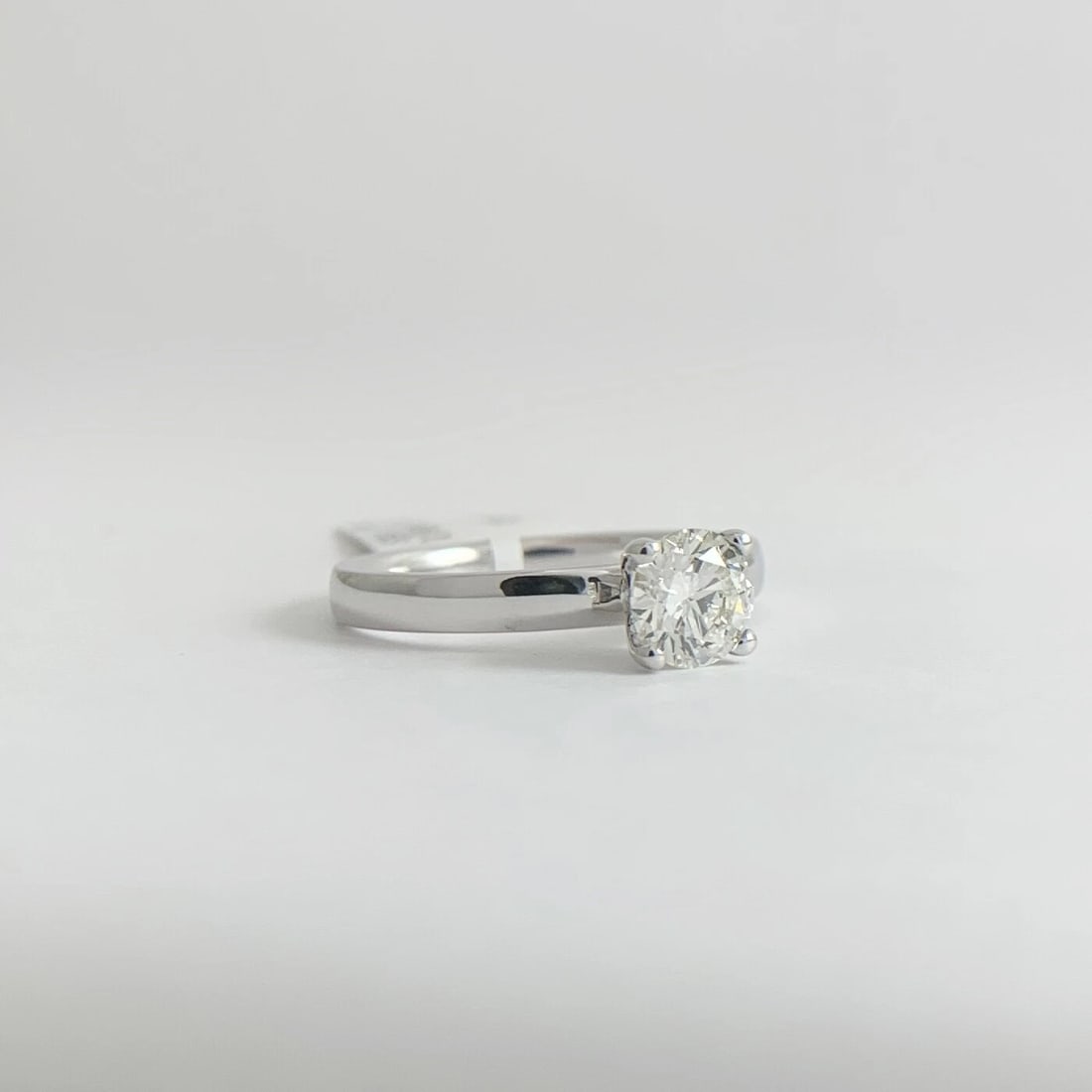 Round Solitaire Diamond Engagement Ring 18K White Gold, .71 CT, 4.15 Grams - 9