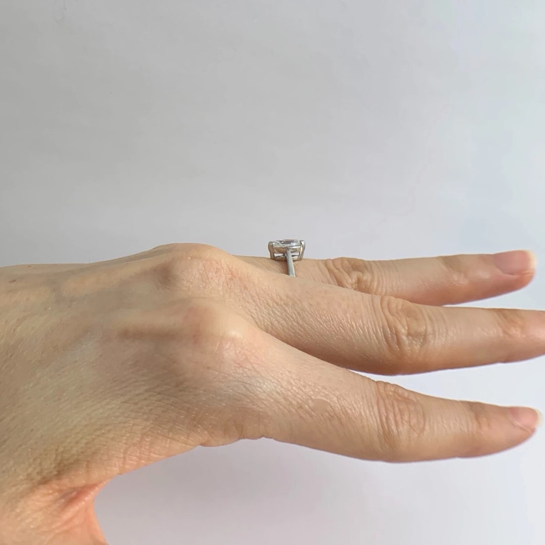 Marquise Solitaire Diamond Platinum Engagement Ring, .50 CT, 3.43 Grams - 5