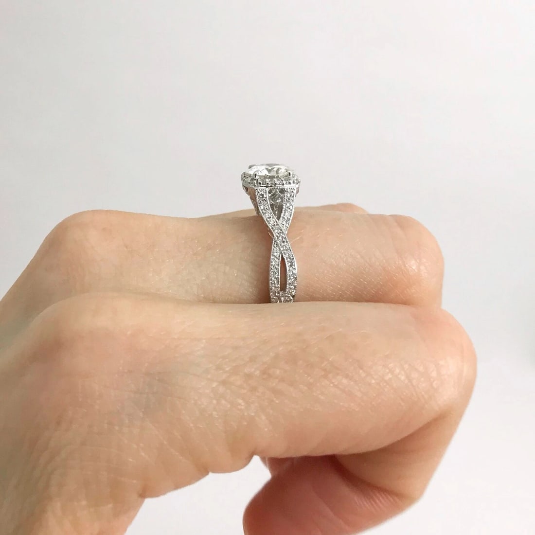 Tacori GIA Round Cushion Halo Diamond Engagement Ring 18K White Gold 1.98 CTW - 7