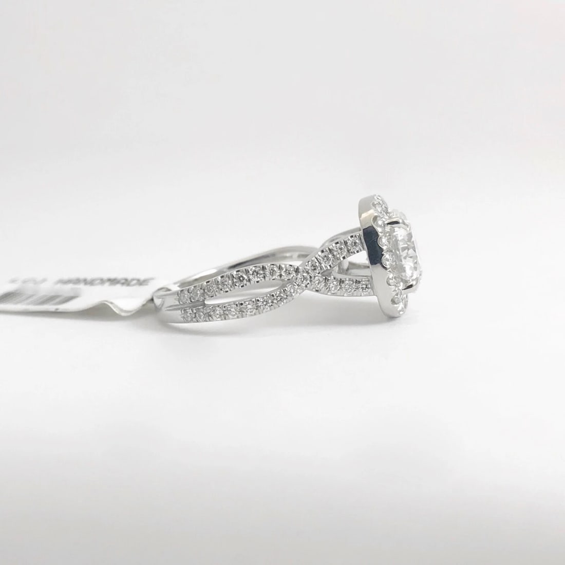 GIA Round Cushion Halo Diamond Engagement Ring 14K White Gold 2.41 CTW, 4.84 Gr - 8