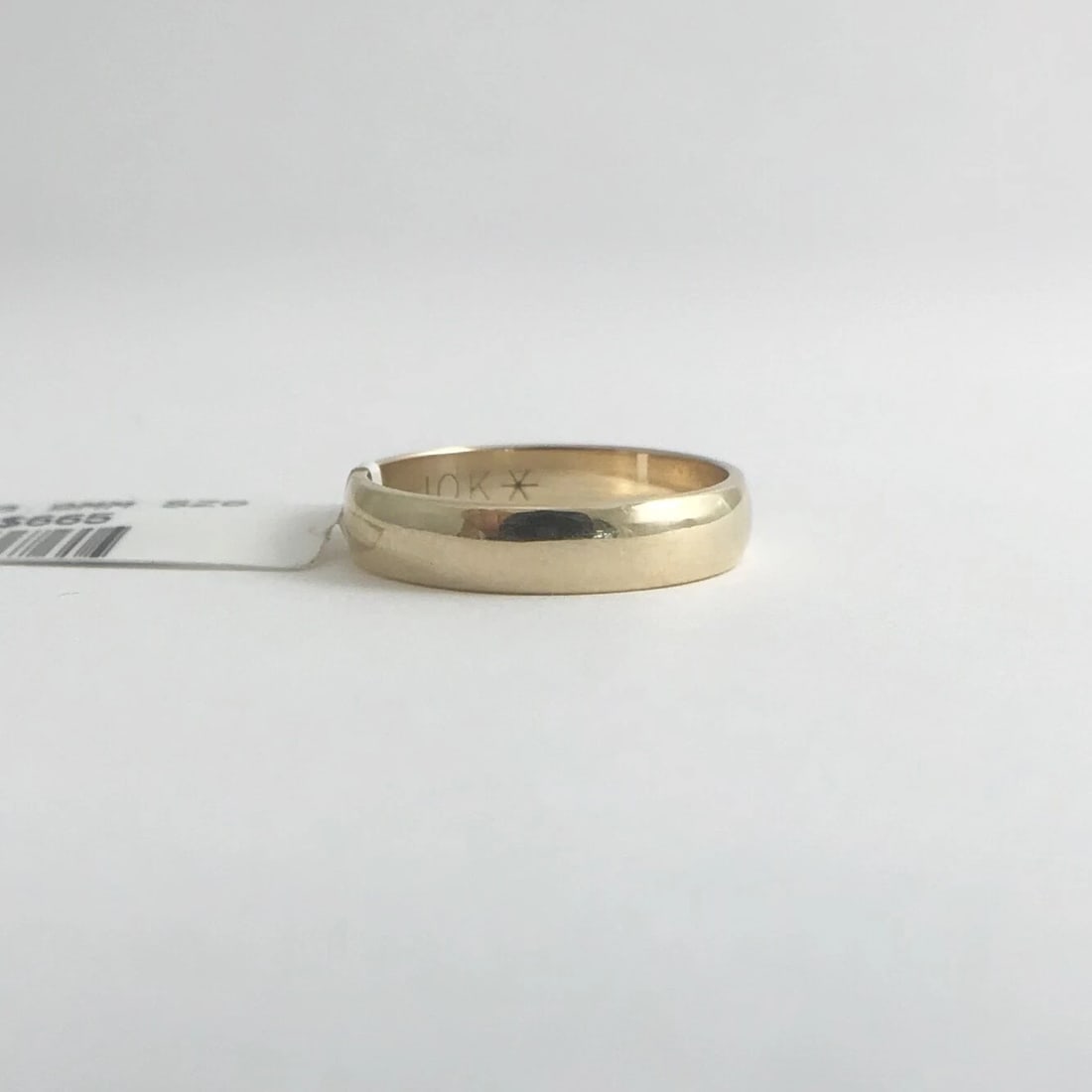 Plain Polished Wedding Band Ring 10K Yellow Gold, Size 6, 3.9 mm, 2.49 Grams - 9