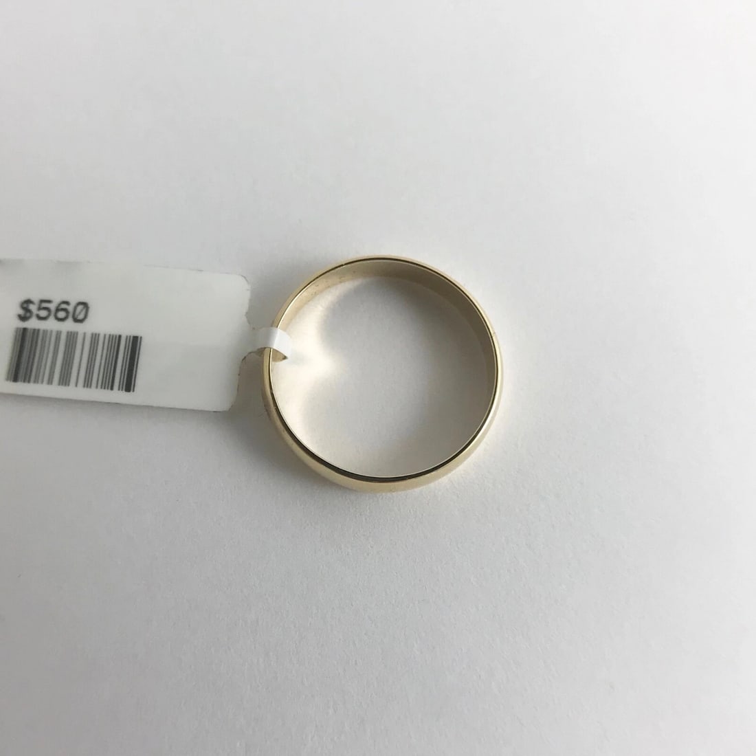 Plain Polished Wedding Band Ring 14K Yellow Gold, Size 5.75, 3.7 mm, 1.98 Grams - 9