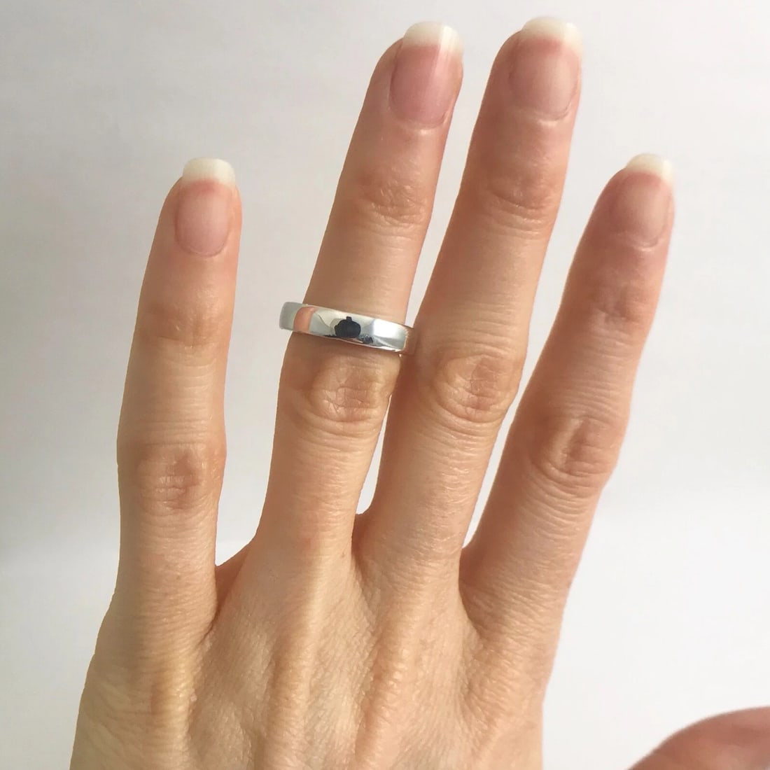 Damiani Brad Pitt D.side Wedding Band Ring 18K White Gold Size 3.75, 5.39 Grams - 4