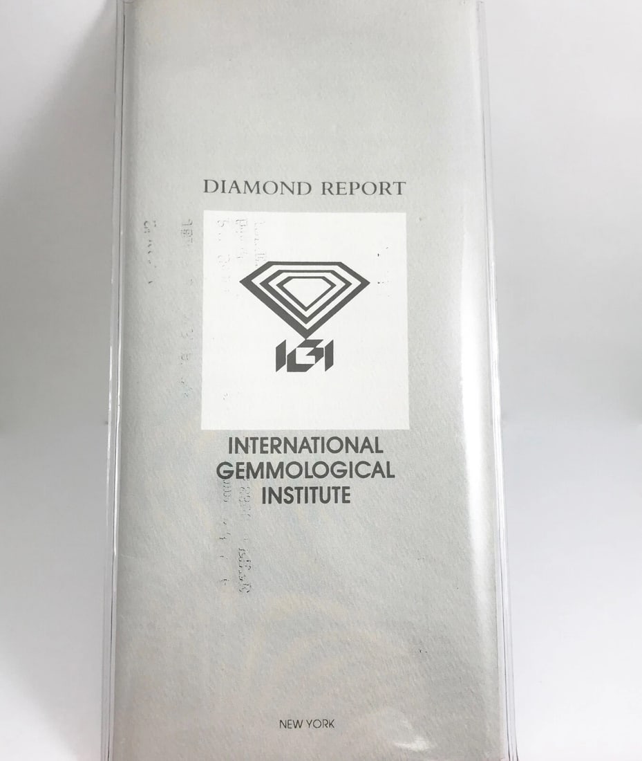 Certified Round Diamond Wide Tension Set Engagement Ring 14K White Gold .96 CT - 11