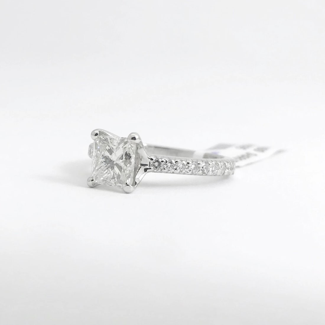 Princess Cut Diamond Platinum Engagement Ring 1.27 CTW, 4.30 Grams - 7