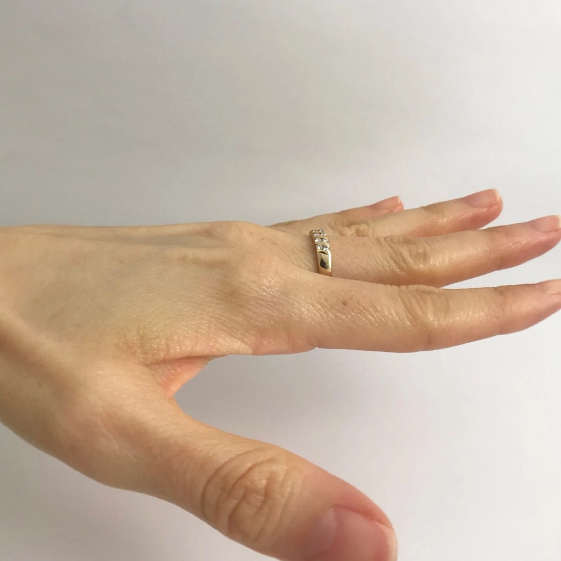 Diamond Slant Gemlock-Set Statement Band Ring 14K Yellow Gold, .45 CTW - 6