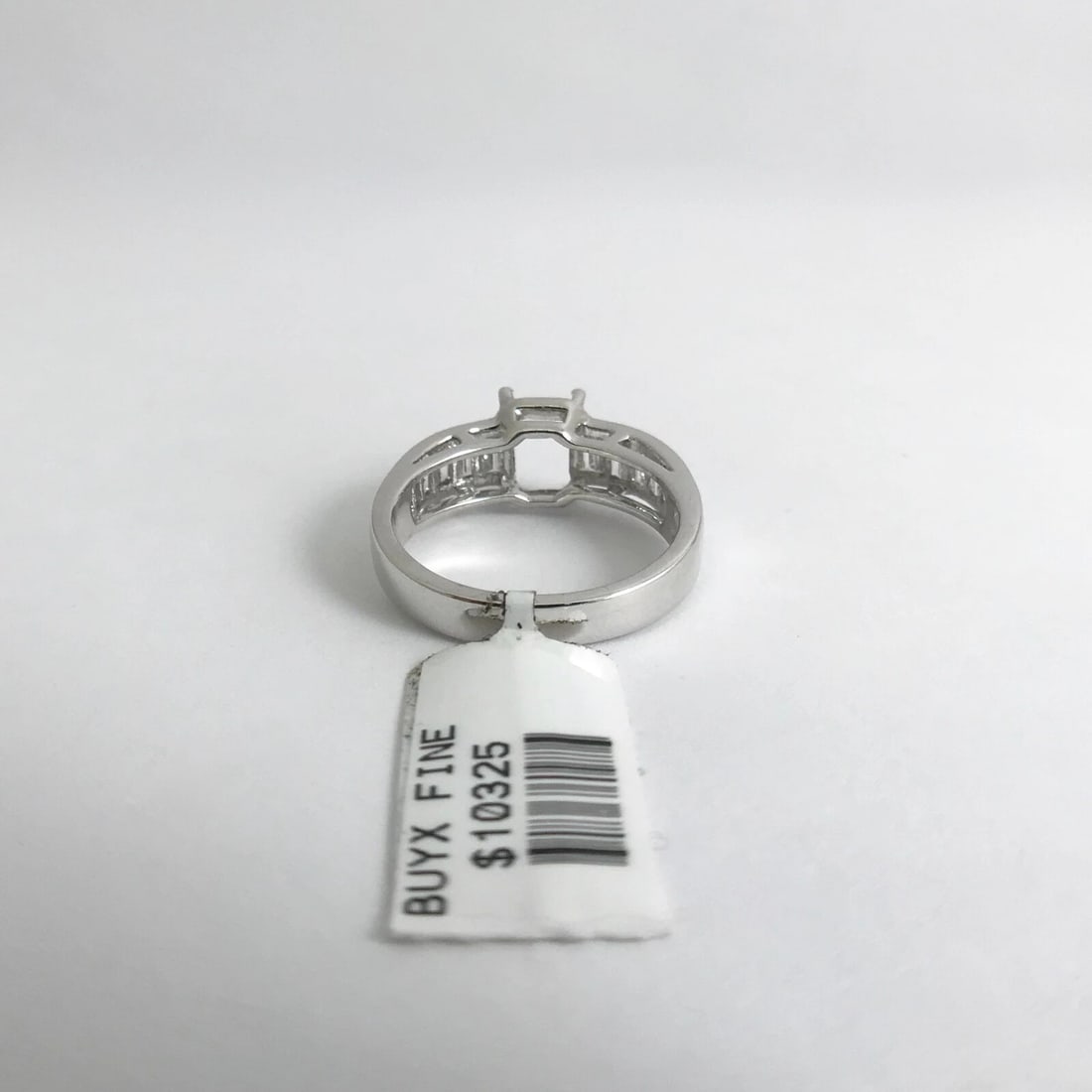 Baguette Channel-Set Diamond Platinum Engagement Ring Setting Mounting, 1.08 CTW - 12