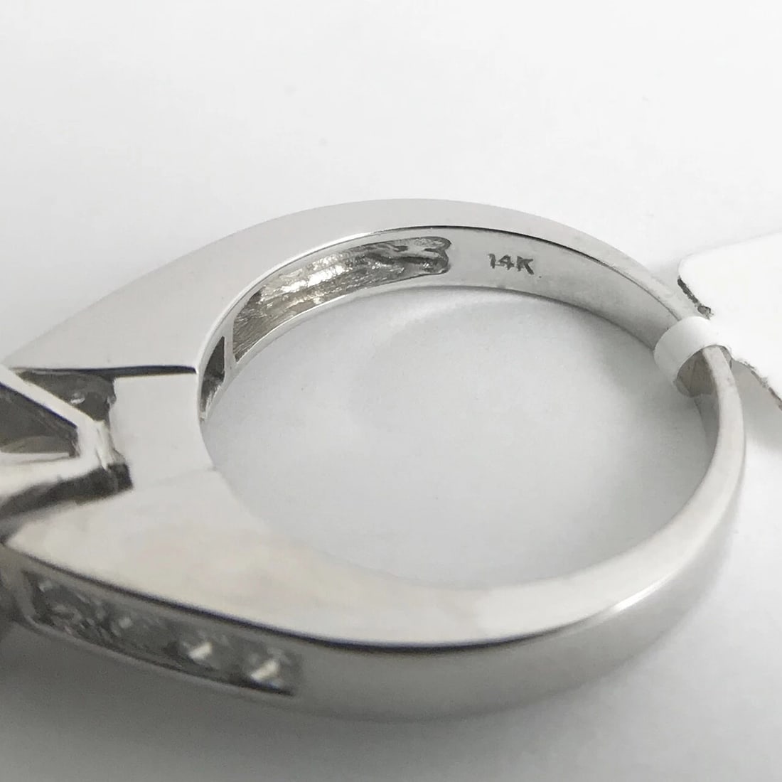 Princess Invisible Channel-Set Diamond Engagement Ring 14K White Gold, 1.60 CTW - 9