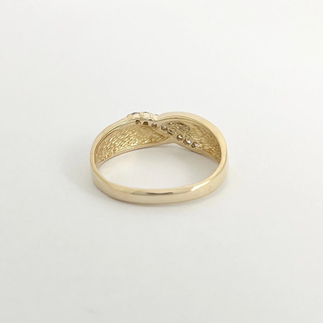 Men's Diagonal Slant Diamond Band Ring 14K Yellow Gold, .20 CT, 4.54 Gram - 8