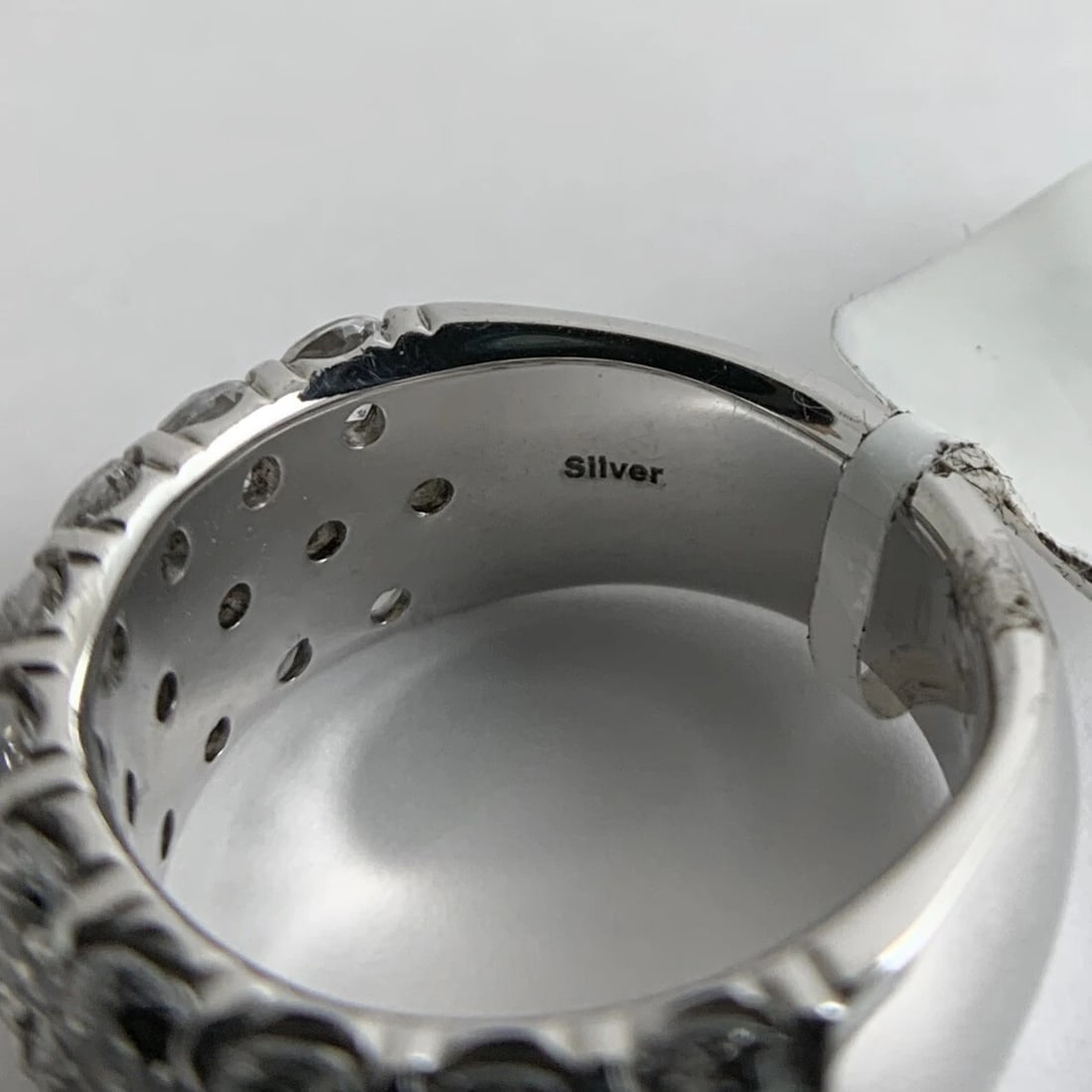 Wide CZ Cubic Zirconia Wedding Band Ring Sterling Silver 4.00 CTW, 9.89 Grams - 10