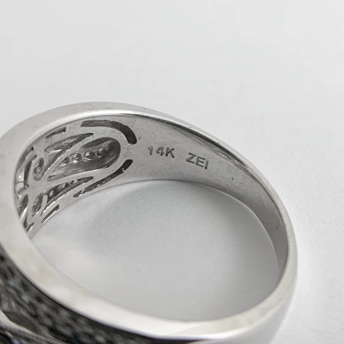 Princess Cut Invisible Set Diamond Halo Engagement Ring 14K White Gold, 1.15 CTW - 10