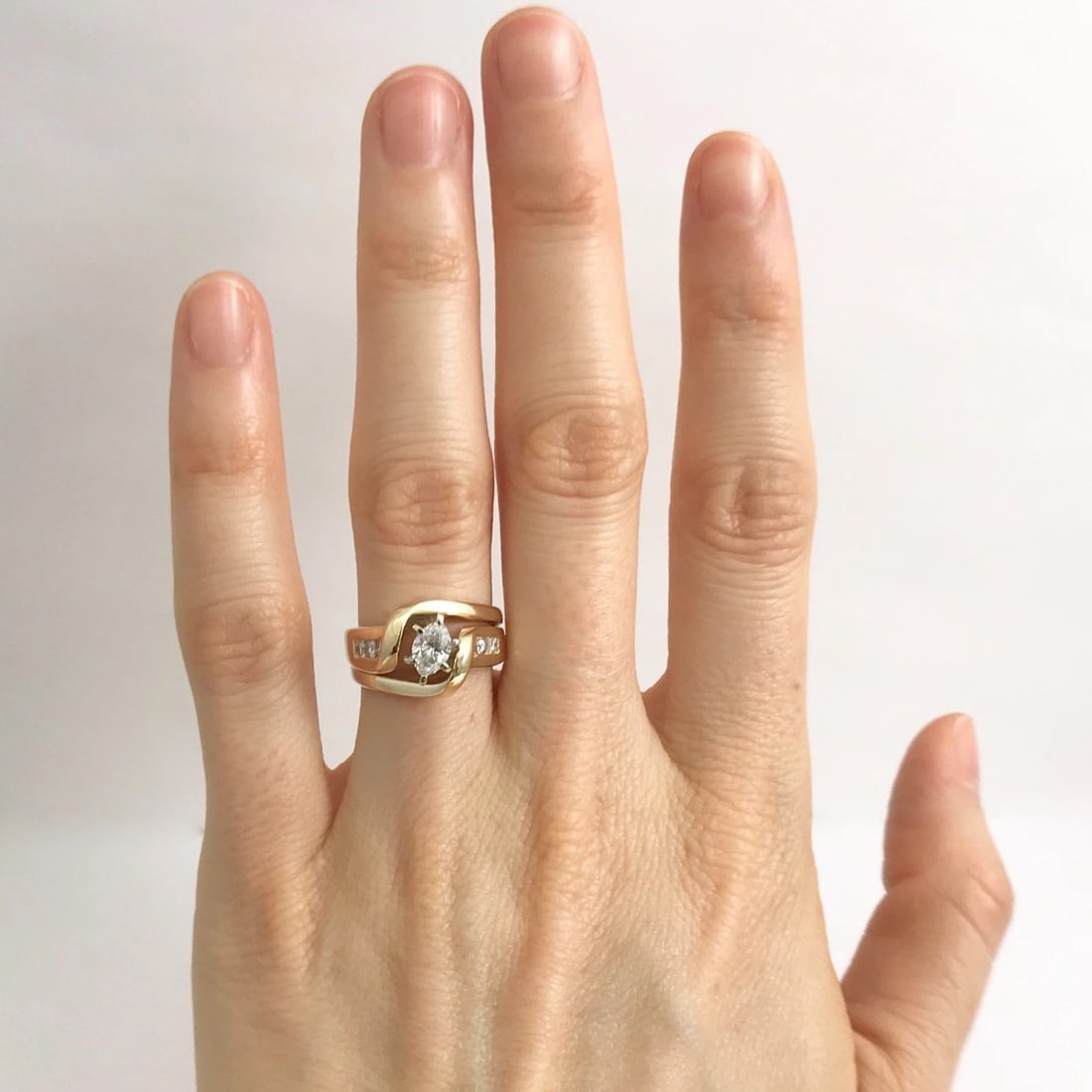 Marquise Diamond Engagement Ring in 14K Yellow Gold, .40 CTW, 6.31 Grams - 3