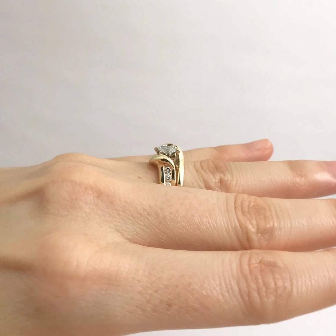 Marquise Diamond Engagement Ring in 14K Yellow Gold, .40 CTW, 6.31 Grams - 5