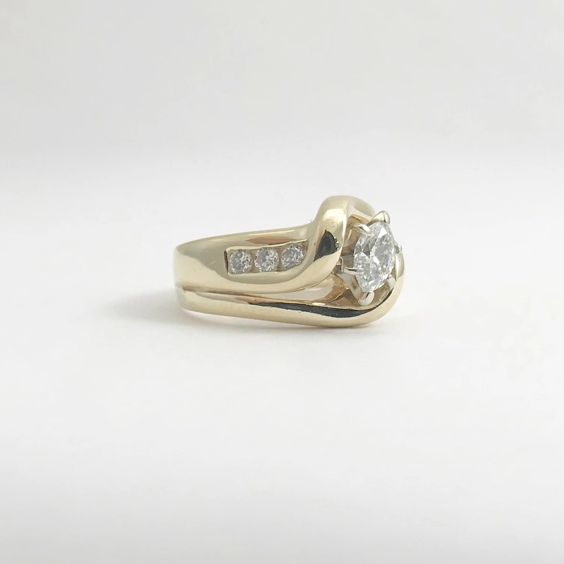 Marquise Diamond Engagement Ring in 14K Yellow Gold, .40 CTW, 6.31 Grams - 8