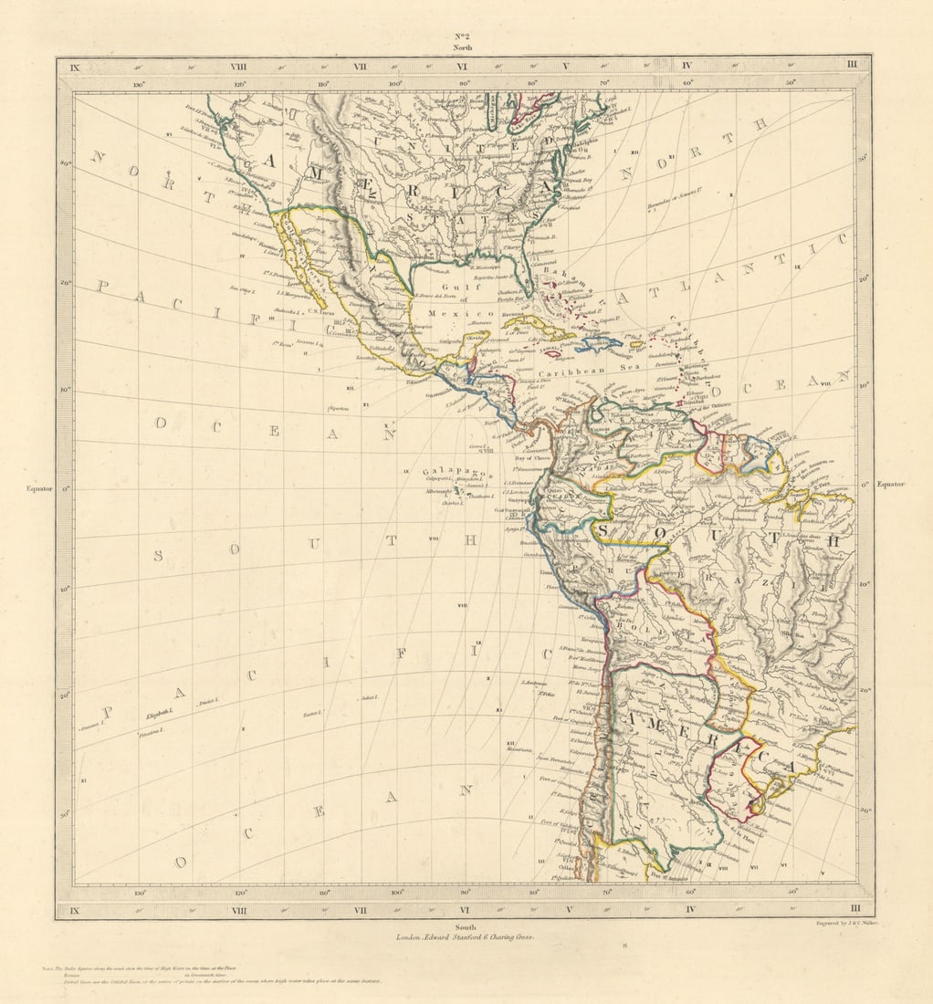 AMERICAS. Gnomonic Projection. Pre-Gadsden Purchase. USA Mexico. SDUK 1856 map (1 of 1)