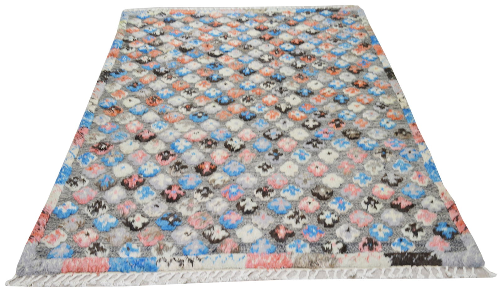 HAND KNOTTED WOOL MOROCCAN RUG - 2