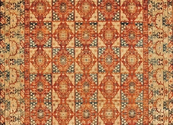 Hand Knotted Mamluk Geometric Oriental Area Rug Wool Carpet 10'1" x 14'2" - 3