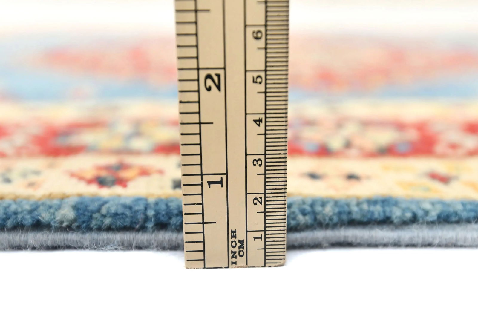 Blue Tribal Geometric 3X14 Kazak Oriental Runner Rug - 9