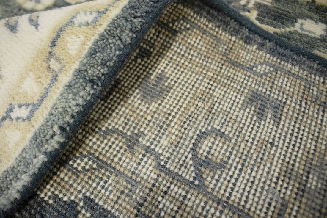 Stone Gray Floral 4X6 Oushak Chobi Oriental Rug - 11