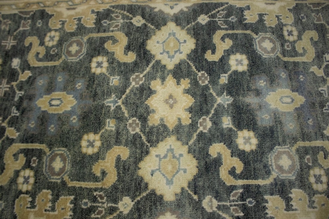 Stone Gray Floral 4X6 Oushak Chobi Oriental Rug - 5