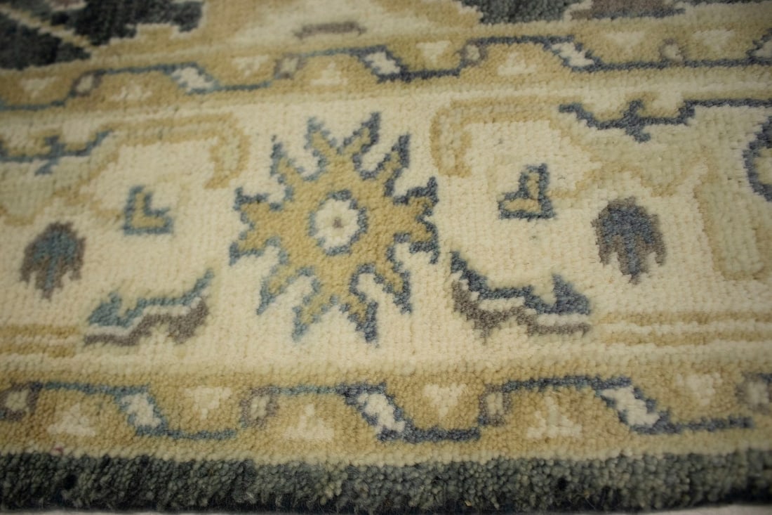 Stone Gray Floral 4X6 Oushak Chobi Oriental Rug - 8