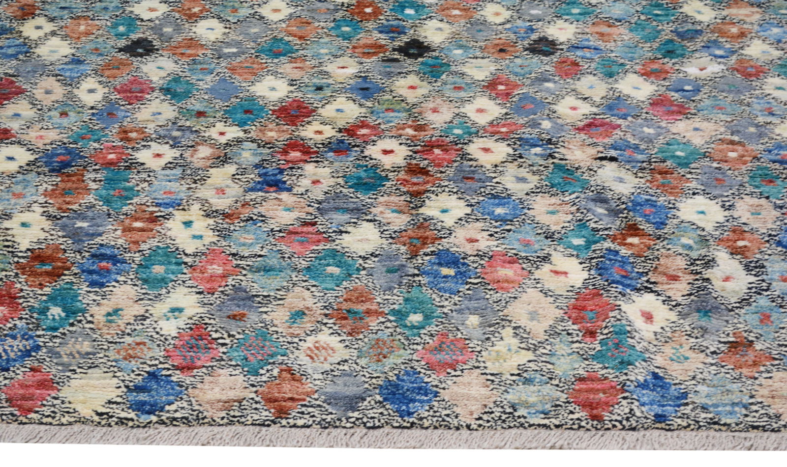 HAND KNOTTED WOOL MOROCCAN RUG - 4