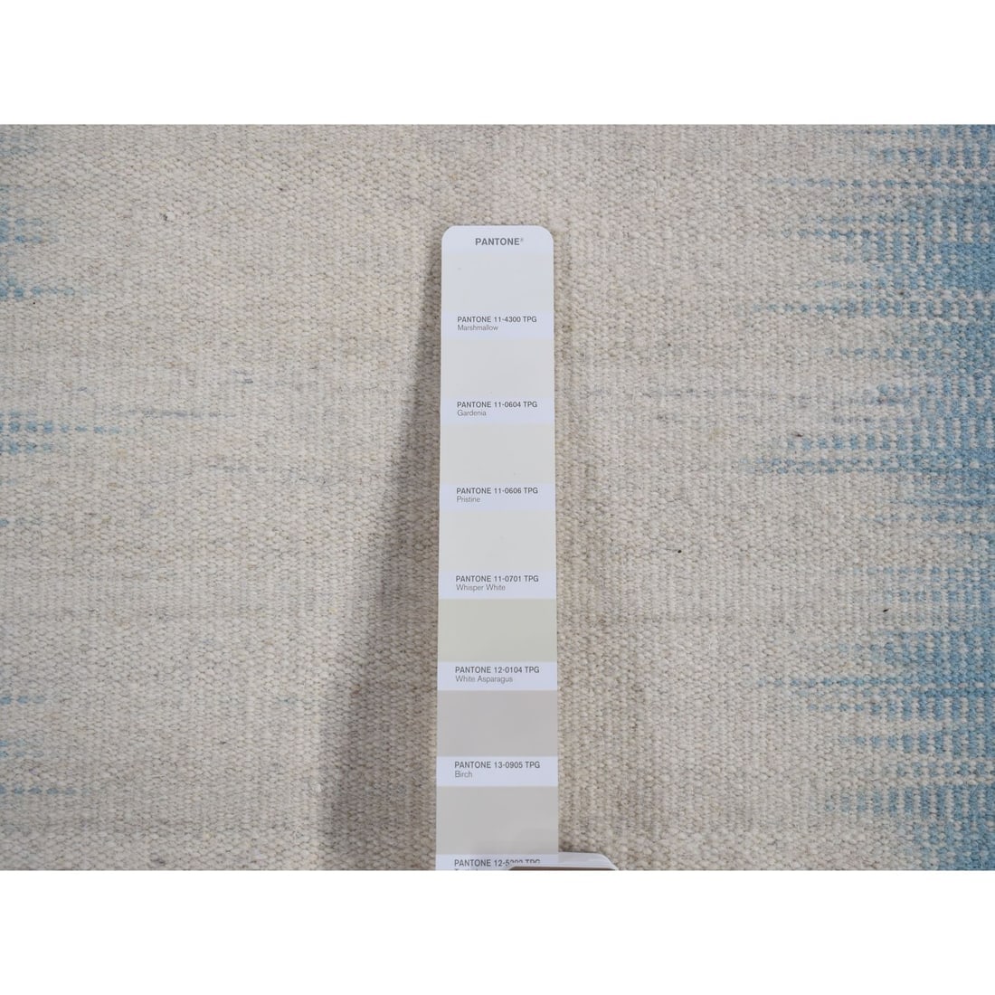 Ivory, Flat Weave Afghan Kilim Modern Design, Hand Woven 100% Wool Rug - 3