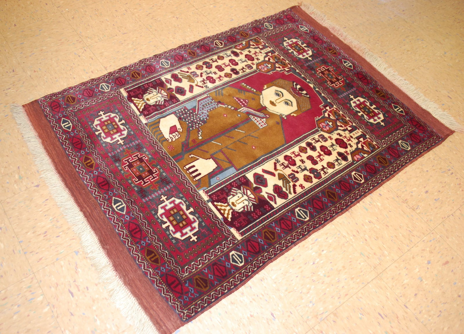 PERSIAN BALOUCHI RUG 3'6" x 4' - 2