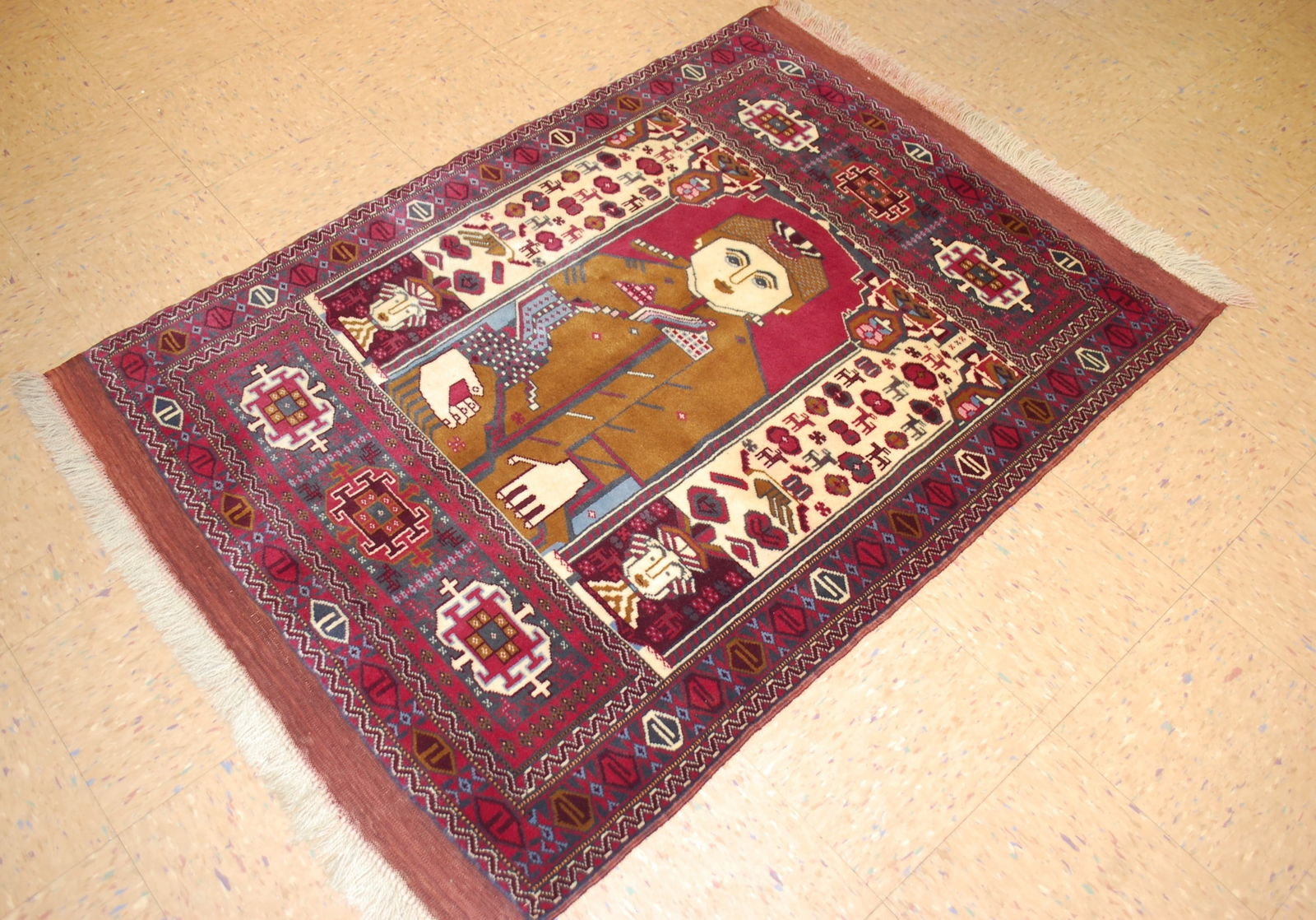 PERSIAN BALOUCHI RUG 3'6" x 4' - 3