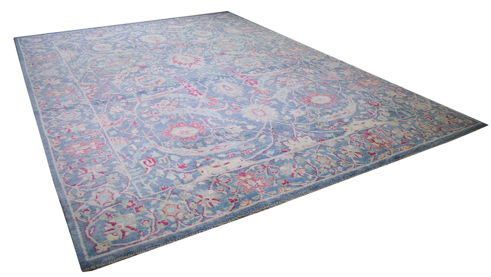 HAND KNOTTED WOOL OUSHAK RUG - 2