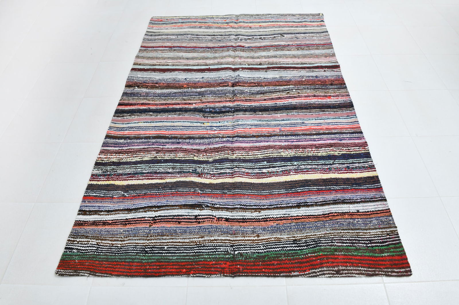 4'11'' x 7'3'' Turkish Flatweave Kilim Rug - 60578 - 2