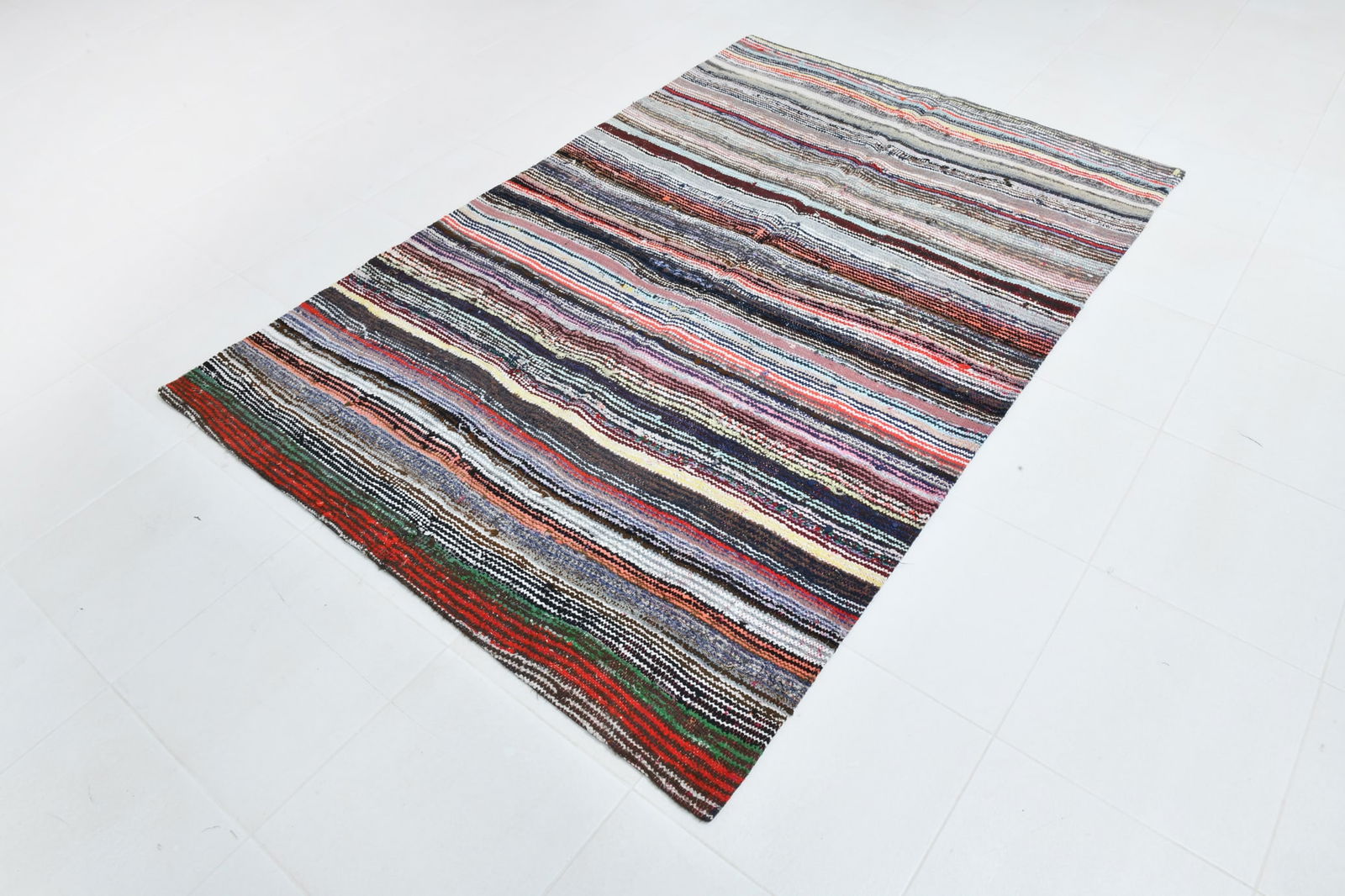 4'11'' x 7'3'' Turkish Flatweave Kilim Rug - 60578 - 3