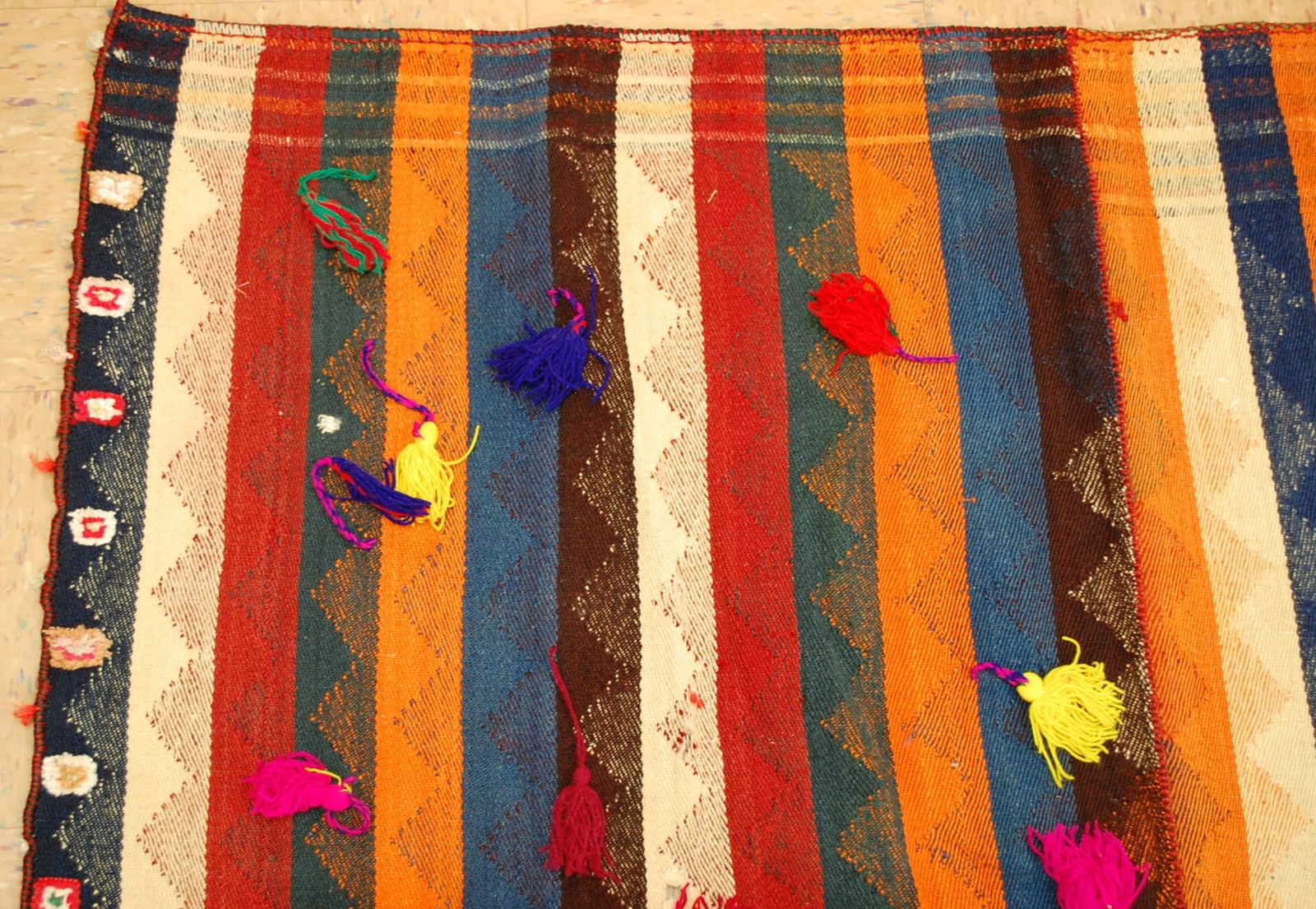 CAUCASIAN JAJIM KILIM RUG 5' x 9' - 4