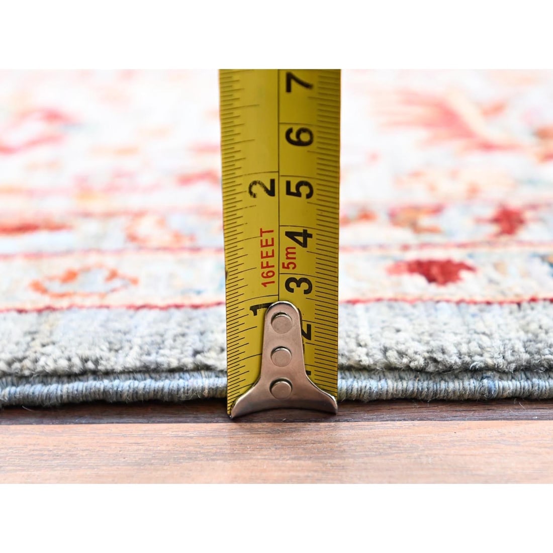 Cloud Gray, Hand Knotted, Bidjar Garus Design, 200 KPSI, Fine Wool Rug - 10